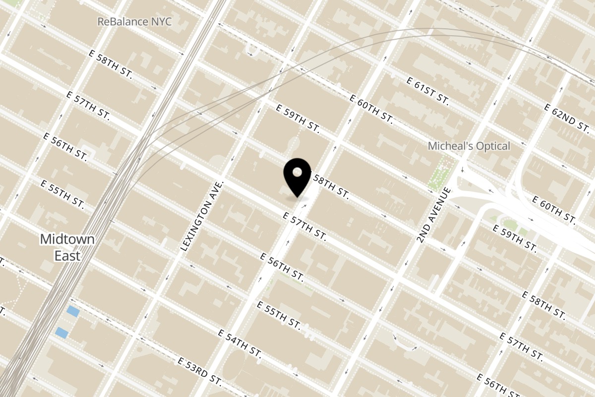 Map showing the location of 3rd Ave Gourmet & Juice Bar on 960 3rd Ave in New York